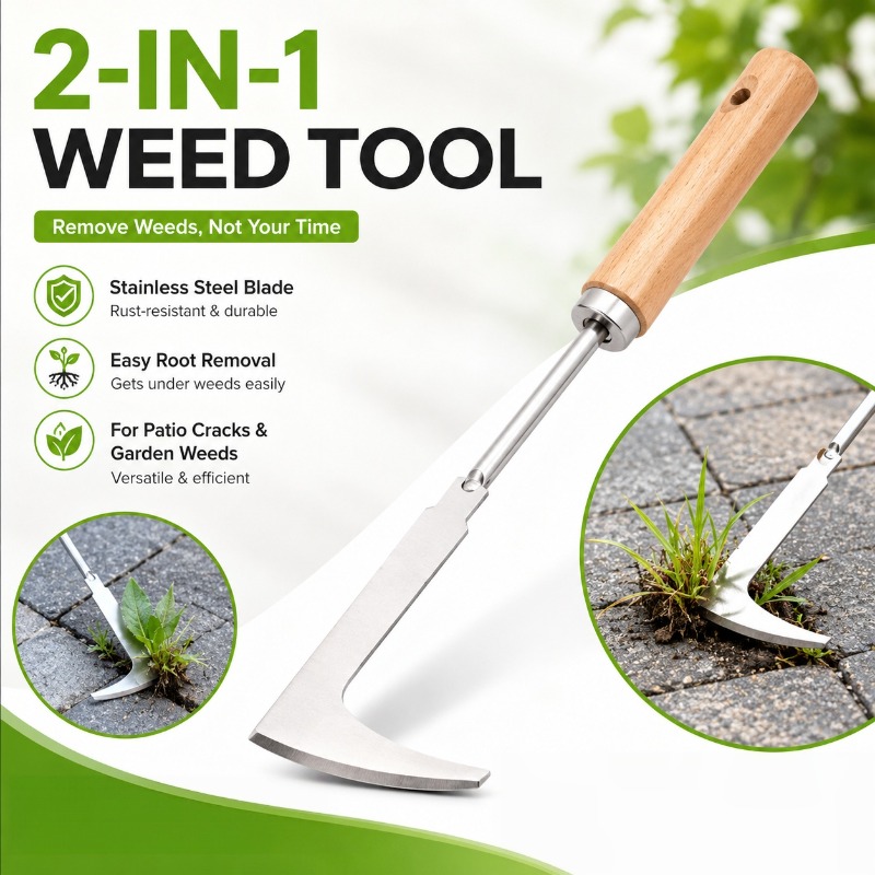 Gardening Tools Used For Weeding - Stainless Steel Gap Weeding Tool L-shaped