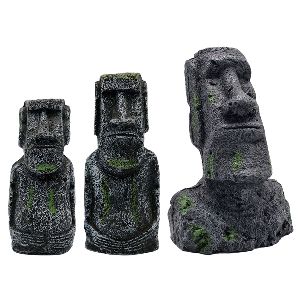 Aquaponics Fish Tank - Aquarium Moai Statues Easter Island Head