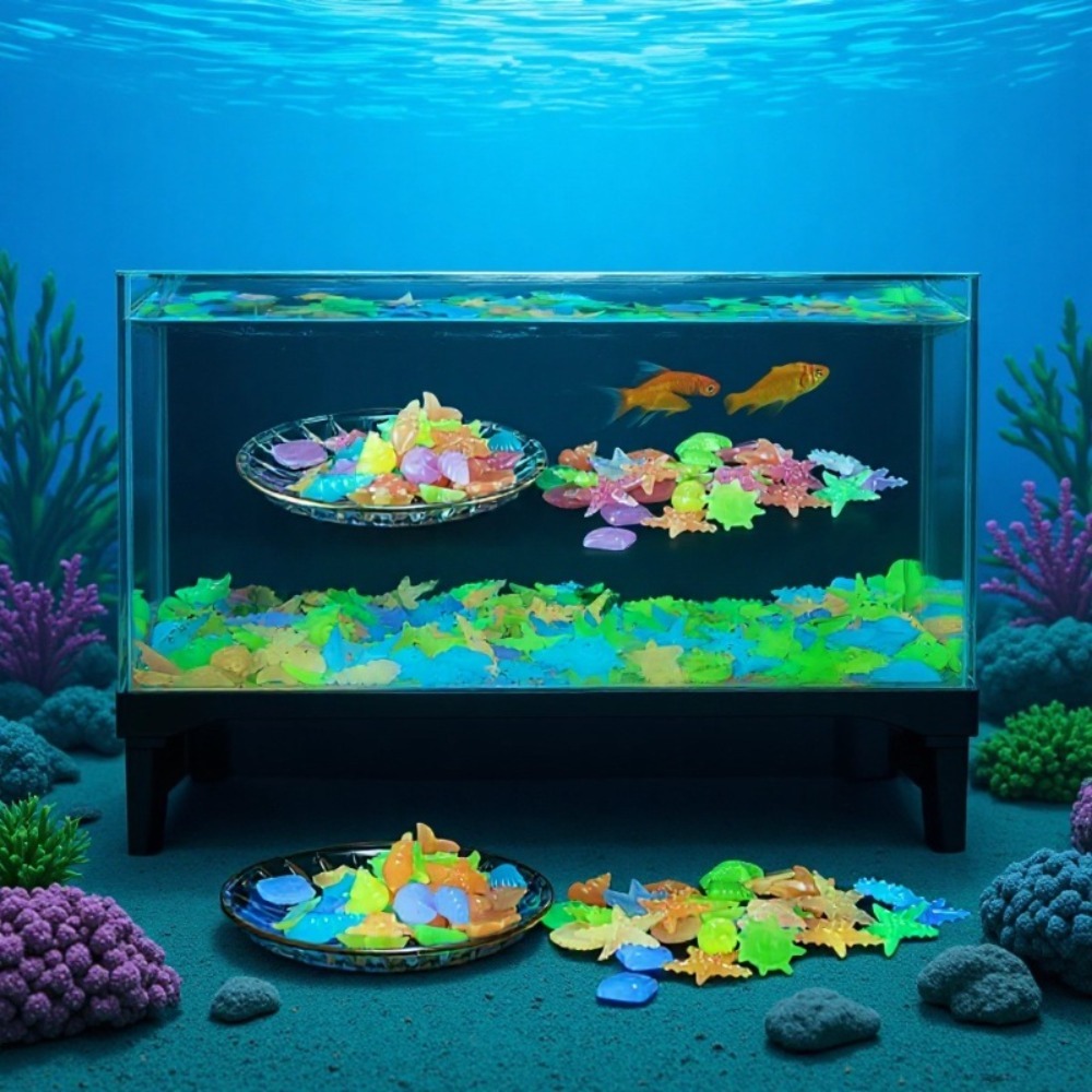 Glowing Luminous Ocean Stones  - Aquaponics Fish Tank review and price