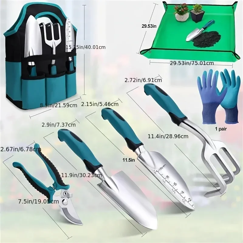 7PCS Garden Hand Tools Set Hea - Spade Digging Fork review and price