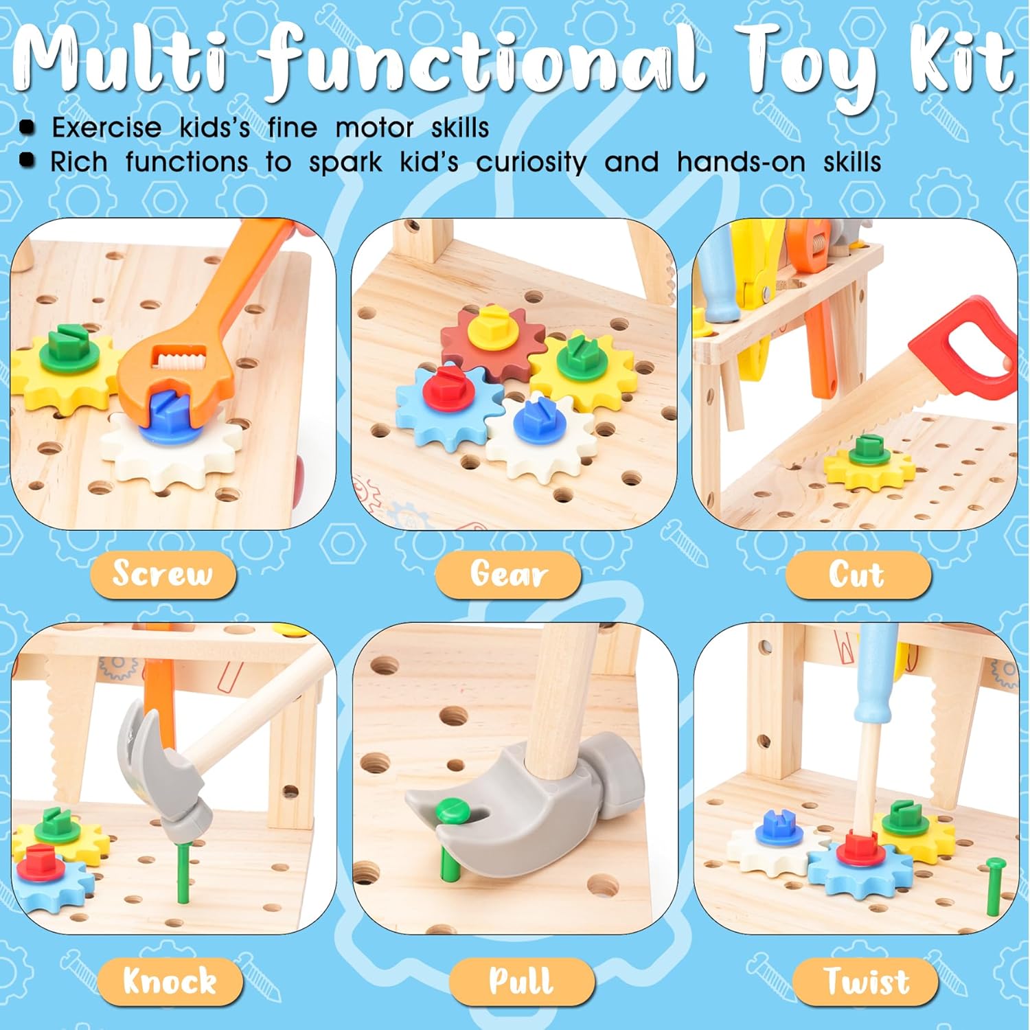 Wooden Tool Bench for Kids,Mon - Gardening Tools For Kids review and price