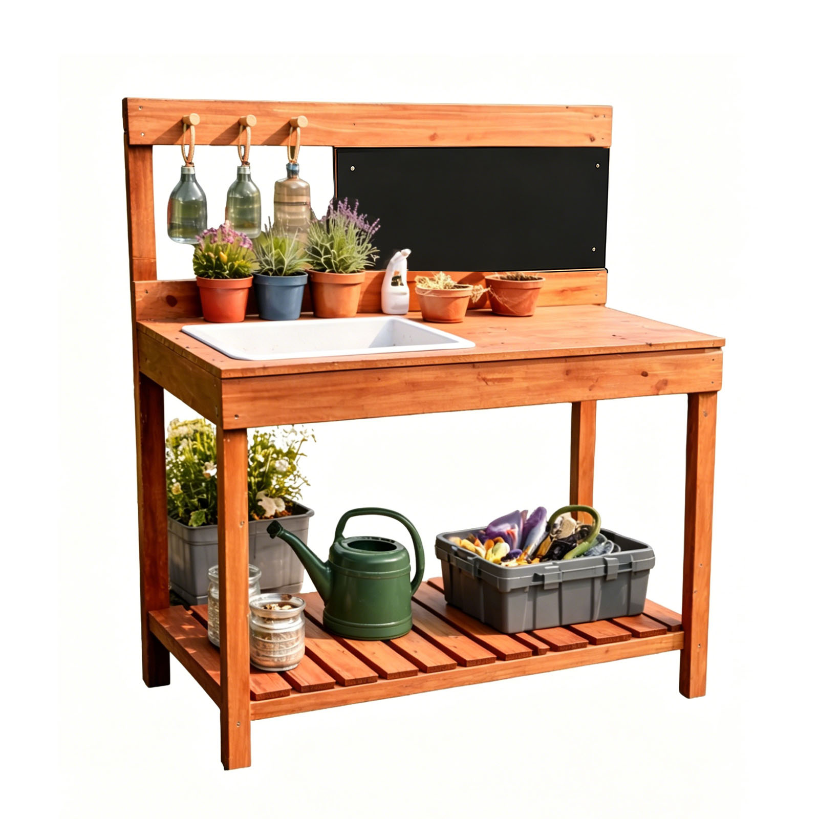 Wooden Potting Benches For Chi - Gardening Tools For Kids review and price