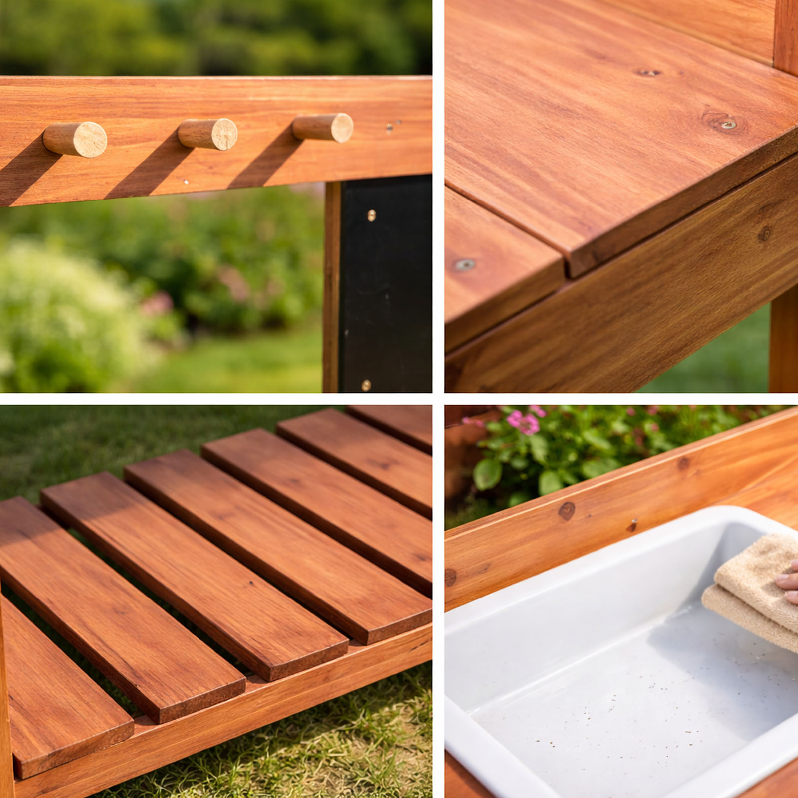 Wooden Potting Benches For Chi - Gardening Tools For Kids review and price