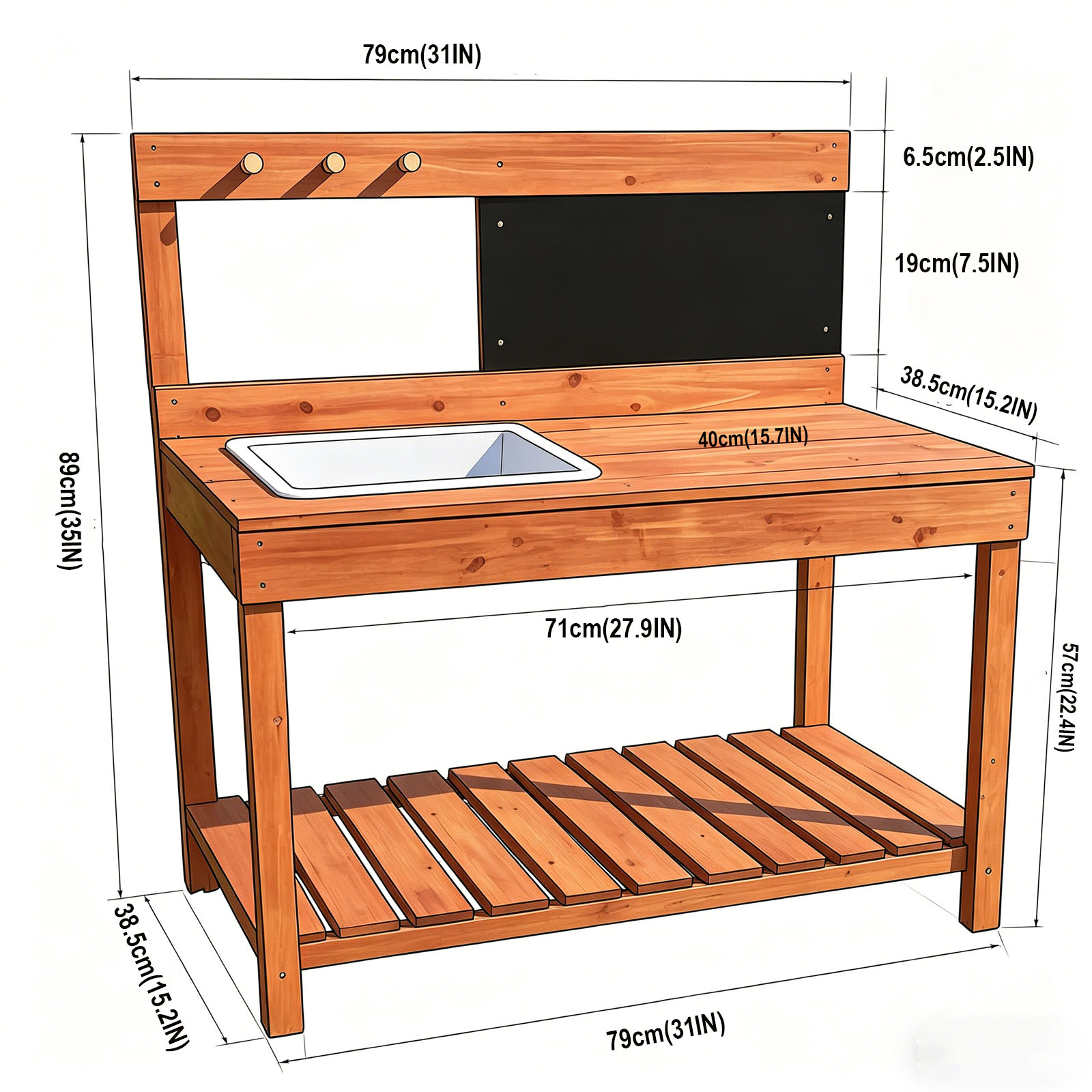 Wooden Potting Benches For Chi - Gardening Tools For Kids review and price