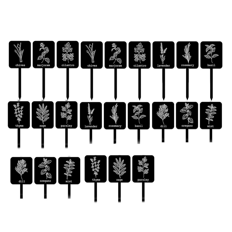 24Pcs Acrylic Plant Label Sign - Gardening Tools Names review and price