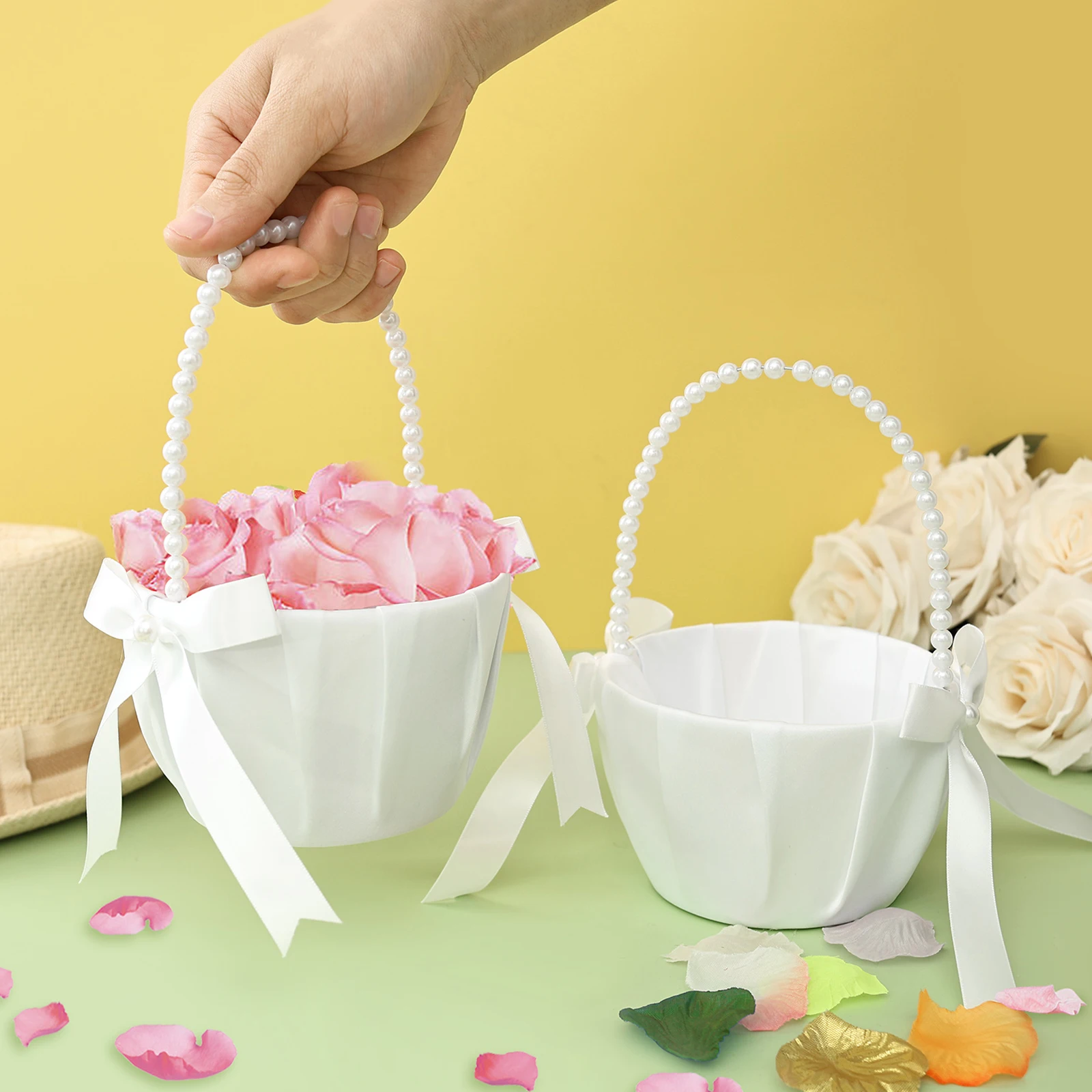 2Pcs Wedding Flower Girl Baske - Gardening Tools Girls review and price
