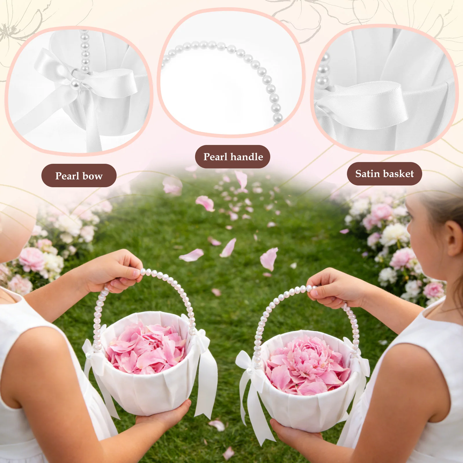 2Pcs Wedding Flower Girl Baske - Gardening Tools Girls review and price