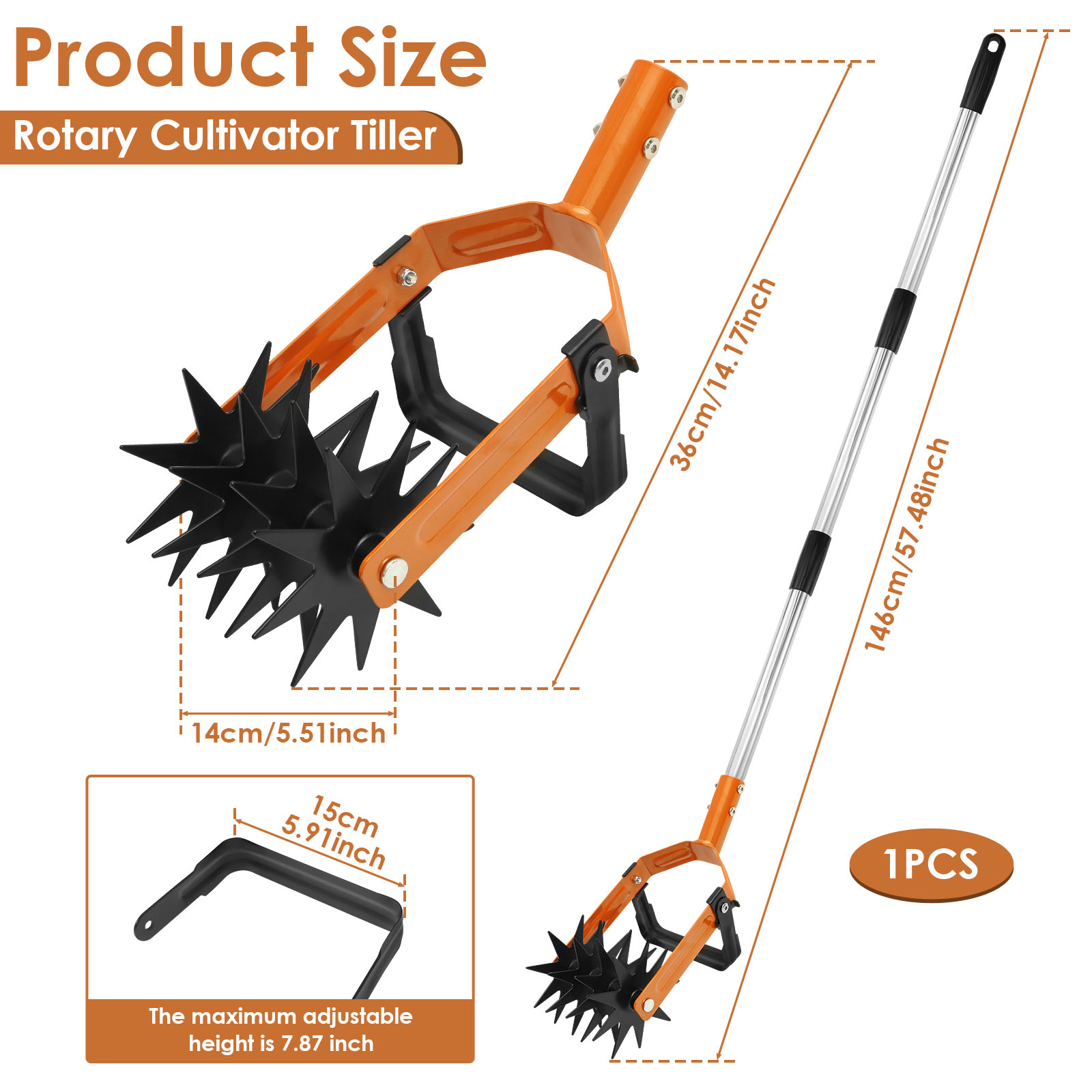 New 2-in-1Tiller Tool Stainles - Gardening Tools Long Handle review and price