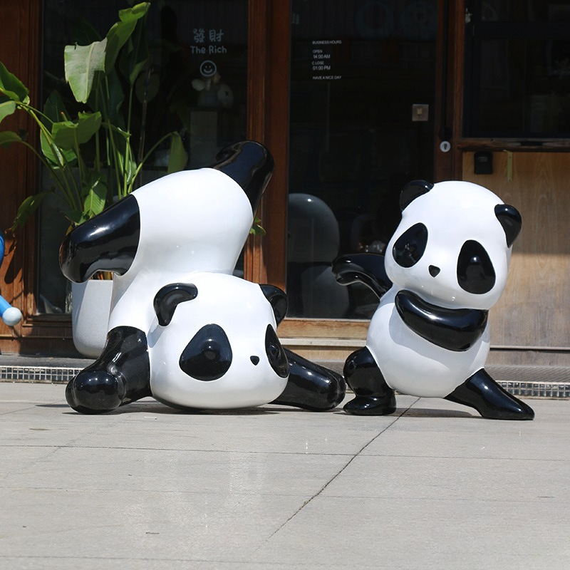 Simulation panda sculpture orn - Gardening Tools Cartoon review and price