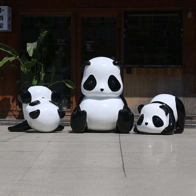 Simulation panda sculpture orn - Gardening Tools Cartoon review and price