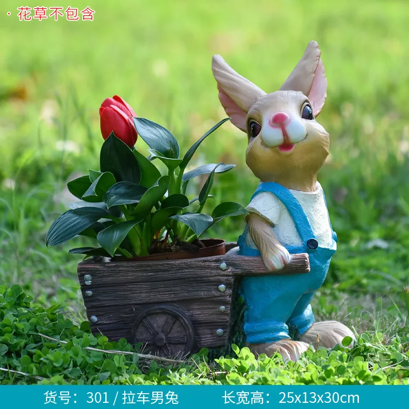 Cartoon rabbit flower pot tank - Gardening Tools Cartoon review and price